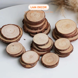 Miếng gỗ nhỏ xinh phụ kiện chụp ảnh đồ ăn, đồ uống, mỹ phẩm thiên nhiên
