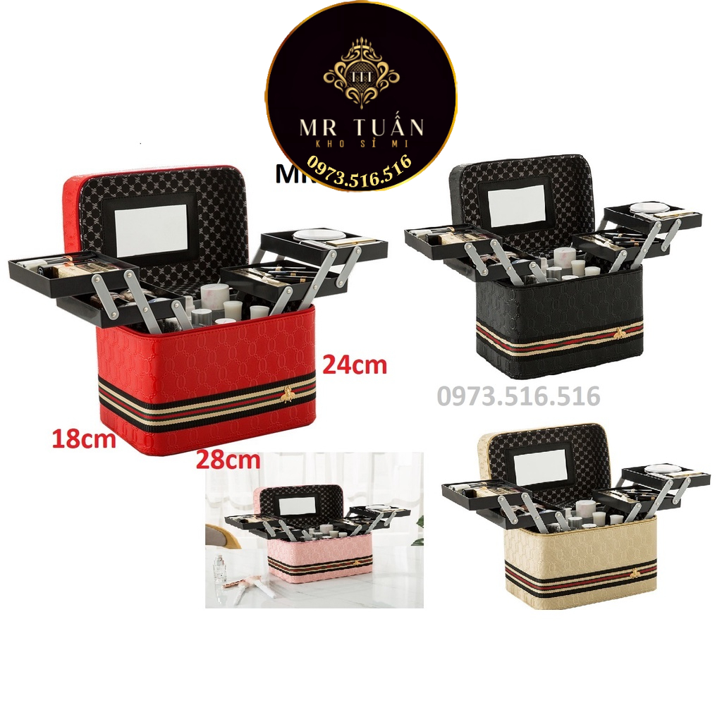 CỐP ĐỰNG ĐỒ NỐI MI TRANG ĐIỂM PHUN XĂM KT 28X24X18 CM. DỤNG CỤ NỐI MI MR TUẤN
