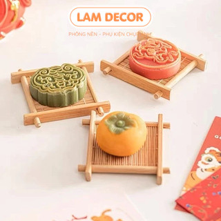 Khay tre, thìa gỗ dùng trang trí khi chụp ảnh