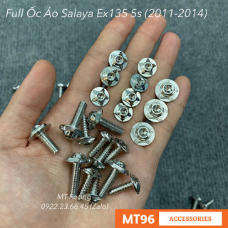 Full Ốc Áo Salaya Inox Cho Exciter 135 5s (2011-2014), Ex135 5s Chuẩn Inox304 Có Bảo Hành