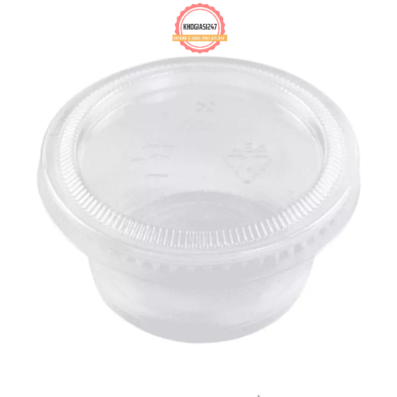 Set 100 Hũ Nhựa Kèm Nắp Đựng Tương Cà, Tương Ớt, Nước Chấm 60ml, Hộp Nhựa Nhỏ Có Nắp Trong Suốt An Toàn Dùng 1 Lần