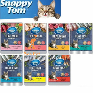 Pate Snappy Tom cho mèo - Snappy Tom Real Fish/Real Meat gói 85g