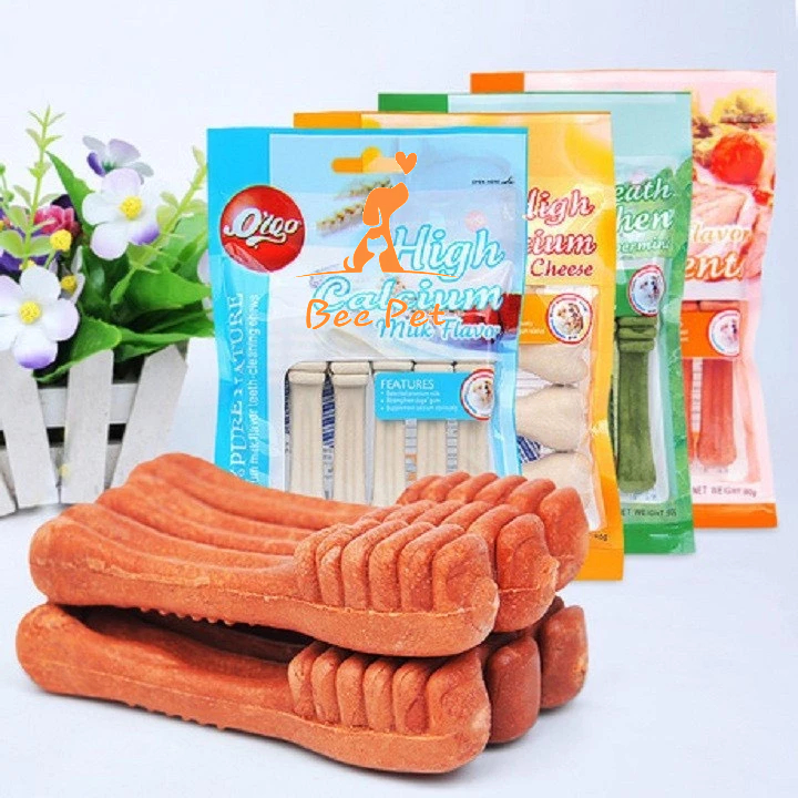 XƯƠNG GẶM ORGO 90G ĐỦ VỊ - THƠM NGON, SẠCH RĂNG, KHỬ MẢNG BÁM CHO CÚN