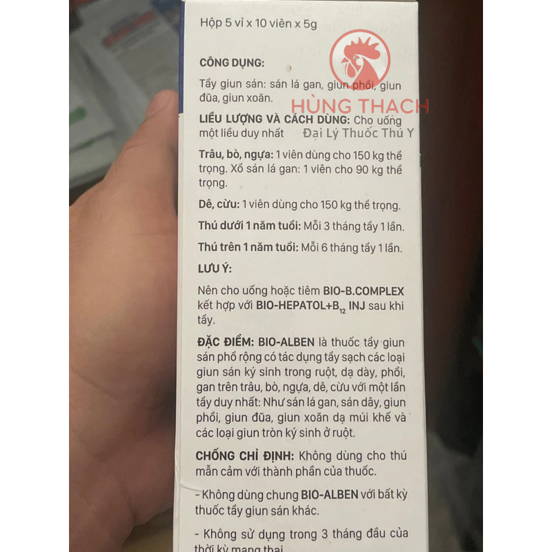 BIO ALBEN 1viên sán là gan trâu bò,dê,cừu,ngựa