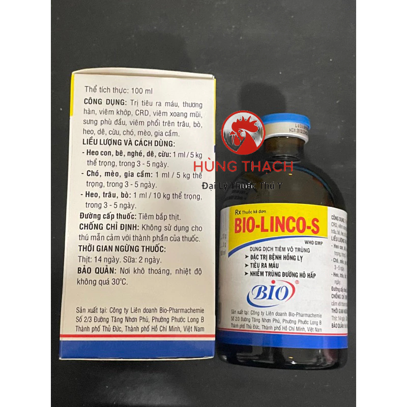 Bio Linco S 100ml,20ml Gà,Chó Mèo và gia súc, hô hấp, tiêu chảy, khò khè, hen khẹc