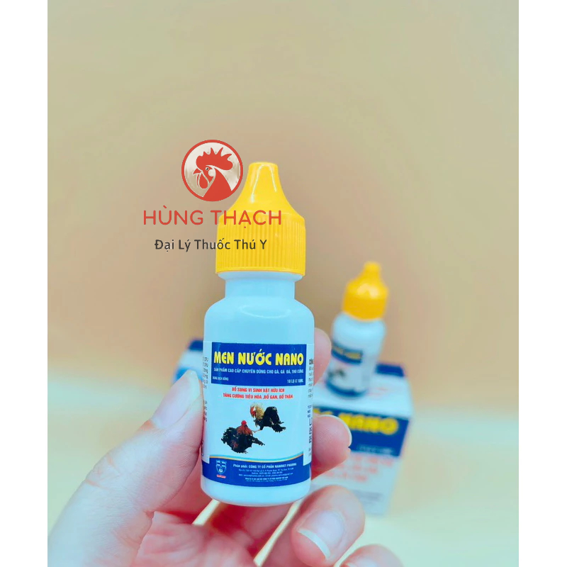 Men Nước Nano 10ml cho Gà bổ sung vi sinh tăng cường tiêu hóa, dễ tiêu, phân ít hôi, bổ gan, bổ thận