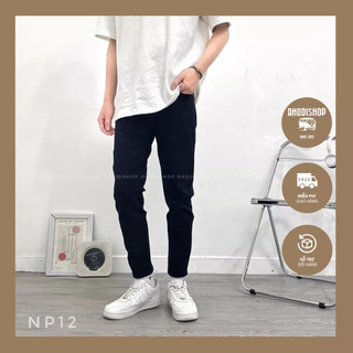 Quần jeans nam đen trơn & rách rhodishop