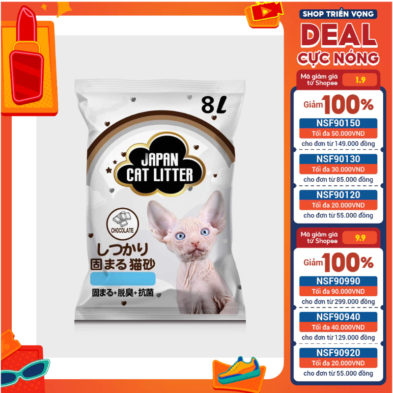 Nguyên tải 7 bao cát JAPAN CATLITTER siêu tiết kiệm cho mèo