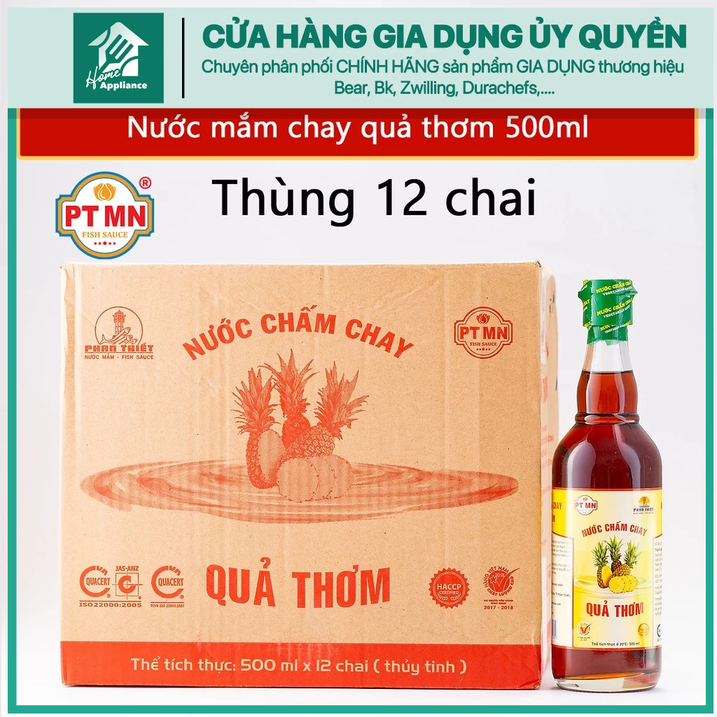 Nước Mắm Chay Phan Thiết Mũi Né Trái Thơm 500ml GIA VỊ QUÊ HƯƠNG, thùng 12 chai