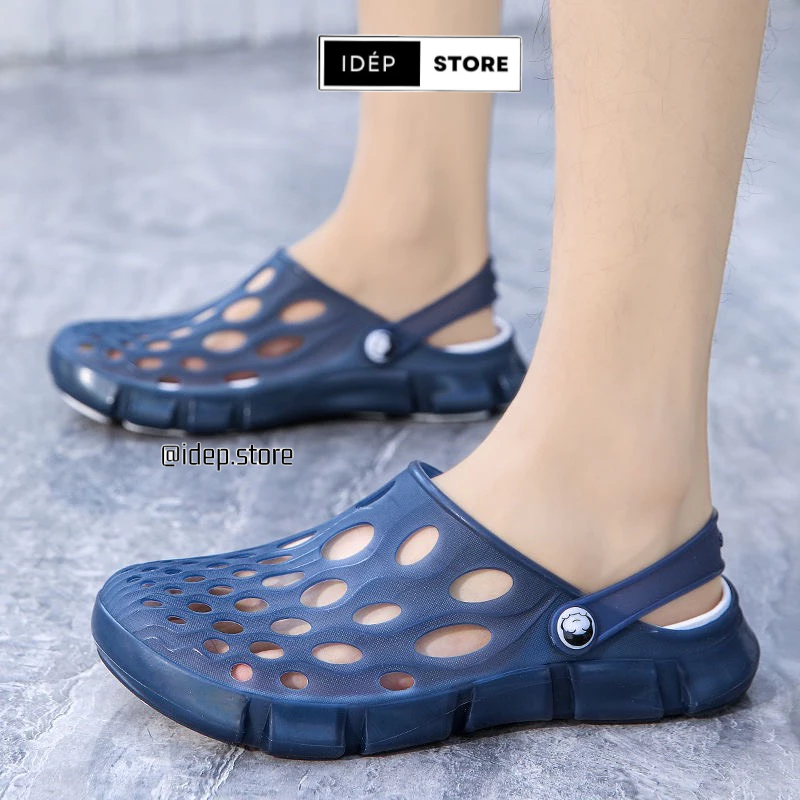Giày sục cross sandal nhựa đi mưa bít mũi Nam 𝐢𝐃É𝐏 𝐆𝐋𝟎𝟑𝟖 nhựa EVA siêu nhẹ êm chân lỗ tổ ong thoáng khí siêu bền