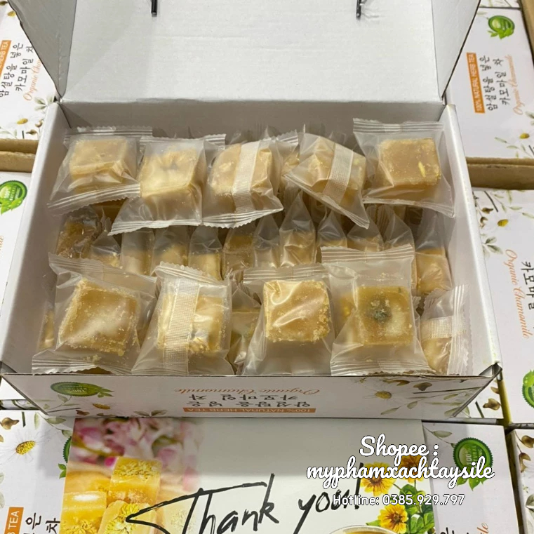 HỘP 1KG - Trà Hoa Cúc Đường Phèn Mật Ong Natural Herb Tea Hàn Quốc