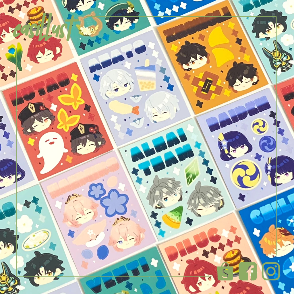 Hình dán/sticker Genshin Impact trang trí