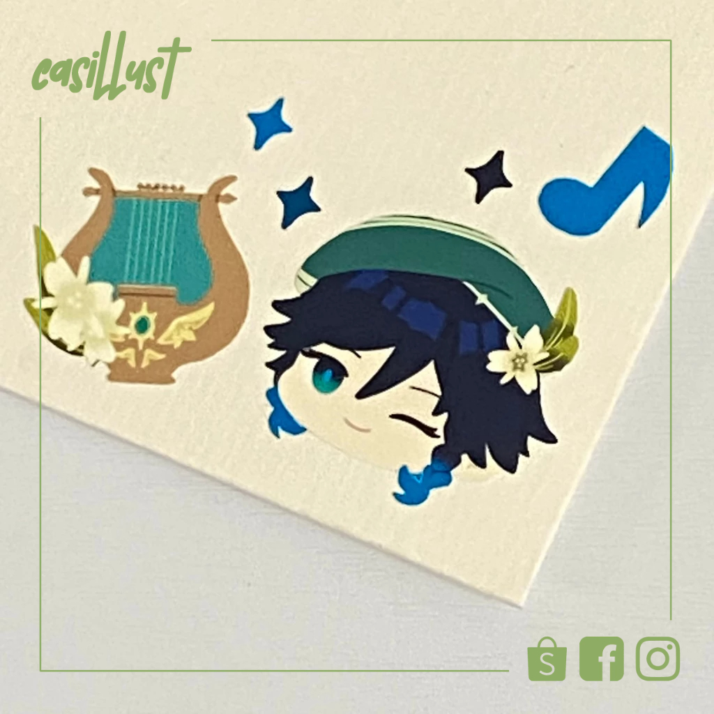 Hình dán/sticker Genshin Impact trang trí