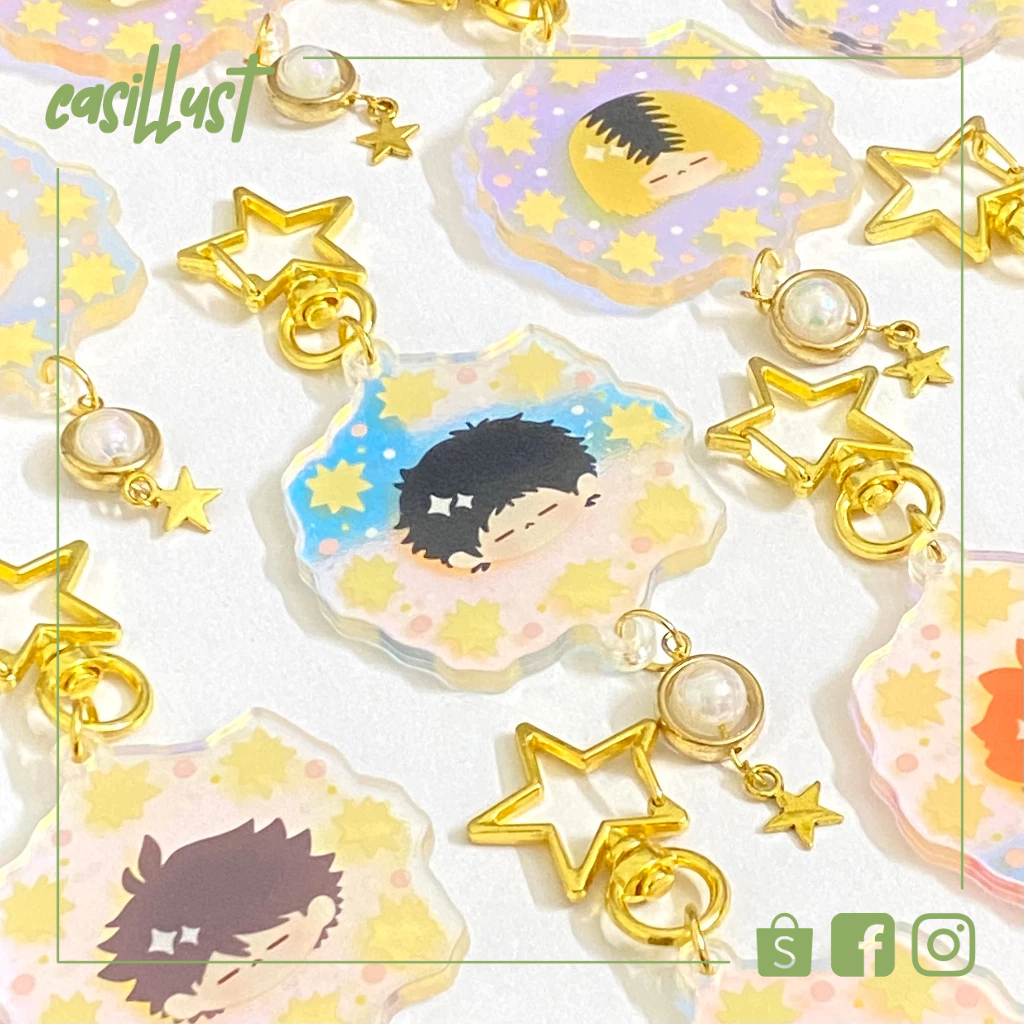 Móc khóa/keychain Haikyuu! hologram