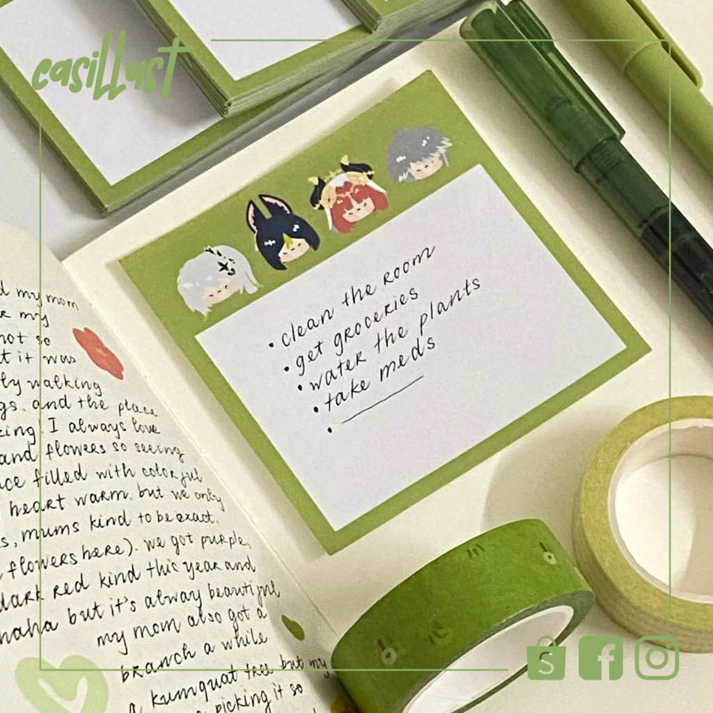 Giấy ghi chú/giấy note Genshin Impact