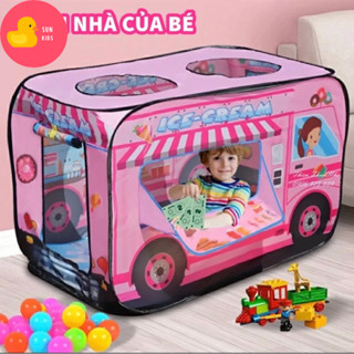Đồ chơi Ô tô lều thả bóng trẻ em đồ chơi trong nhà gấp gọn được, nhà banh cho bé