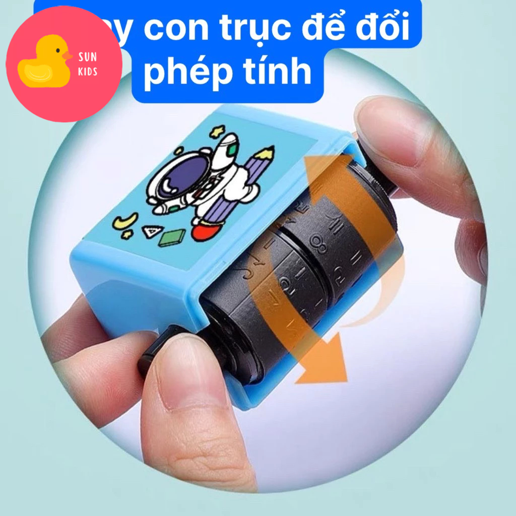 Máy in con lăn tạo phép tính cộng trừ,máy tạo phép tính đơn giản ra bài tập cho bé học toán