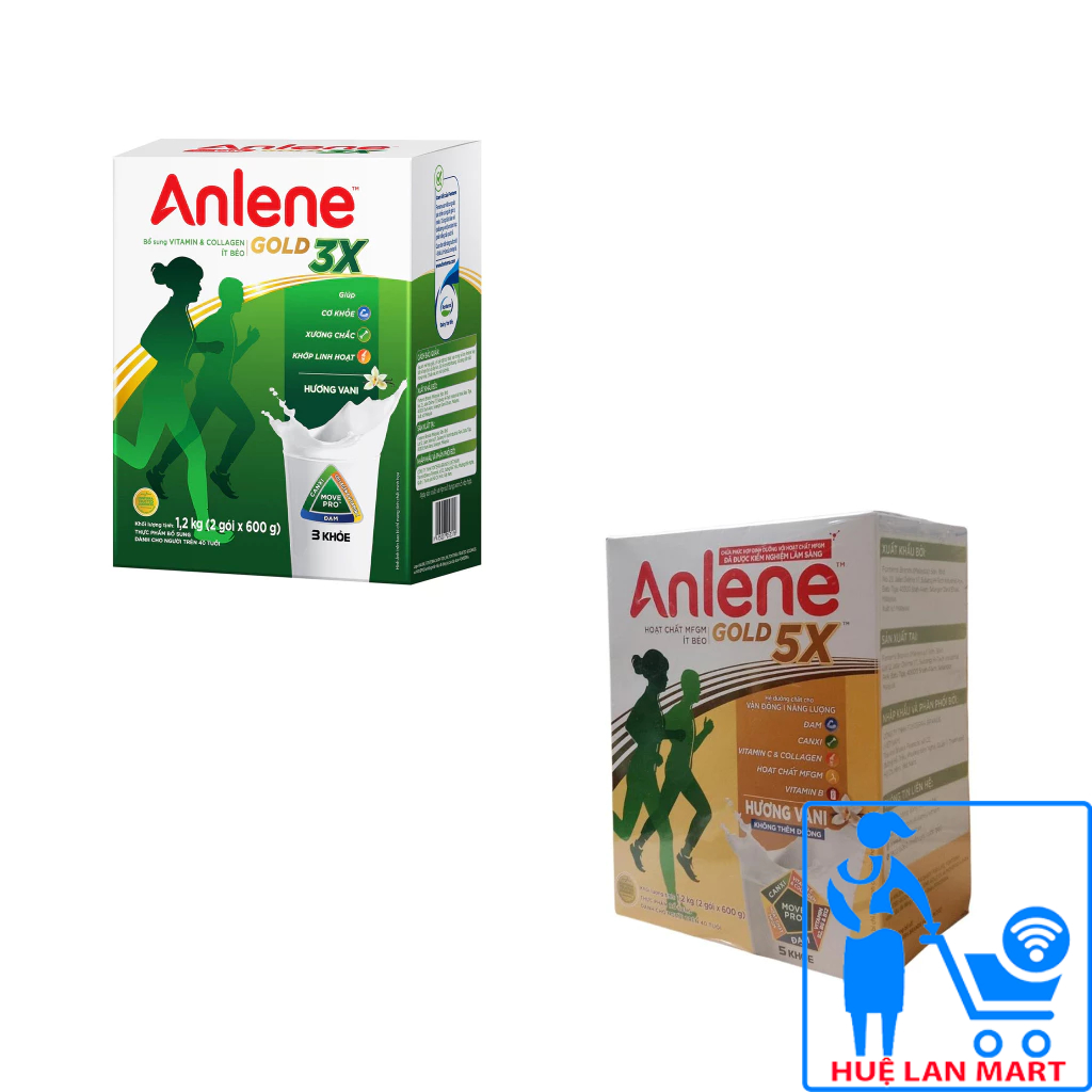 [CHÍNH HÃNG] Sữa Bột Anlene Gold MovePro 3X/ 5X Hương Vani Hộp Giấy 1,2kg