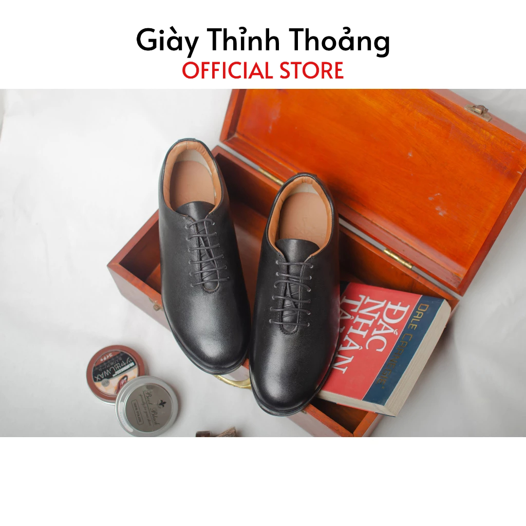 Giày Da Nam Buộc Dây Kiểu Dáng Sneaker Chất Liệu Da Bê Cao Cấp Nhập Khẩu (150222)