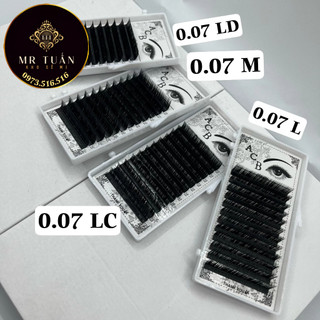 Mi khay ACB Mix đô cong Li-LJ-LB-L-LC-LD-M_dày 0.07-0.10 (12line) silk hàn đen ,mềm,bắt keo tốt- Mr Tuấn