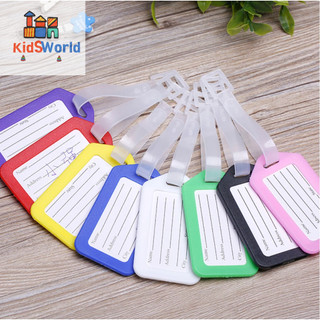 (Bán Sỉ) Thẻ Tên Treo Hành Lý,Valy, Balo Đi Du Lịch, Đi Học Bằng Nhựa Có dây Đeo, Kích Thước 8.5*5cm