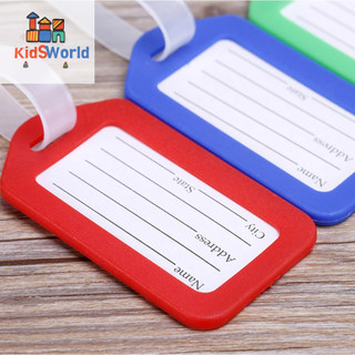 Thẻ Tên Treo Hành Lý, Valy, Balo Đi Du Lịch, Đi Học Bằng Nhựa Có dây Đeo, Kích Thước 8.5*5cm