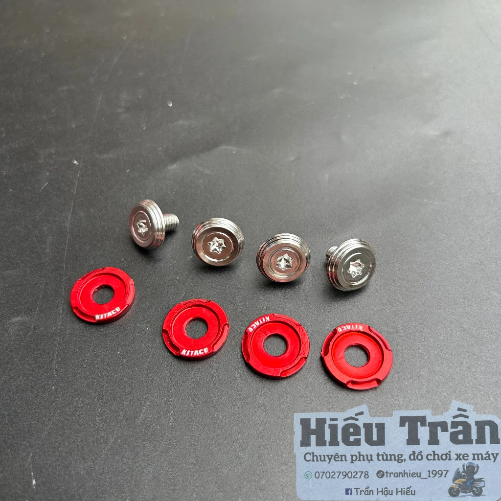 4 Ốc Salaya Gắn Hộp Sên  Wave, Dream, Future Kèm Lông Đền Nhôm