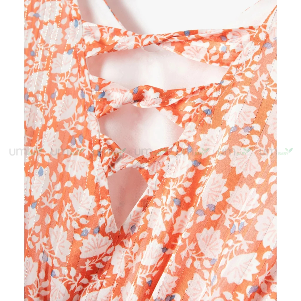 Váy bé gái mùa hè dáng vintage GEM0 họa tiết hoa lấp lánh sequin 4-6 tuổi  đầm xuất dư bé gái váy đầm trẻ em