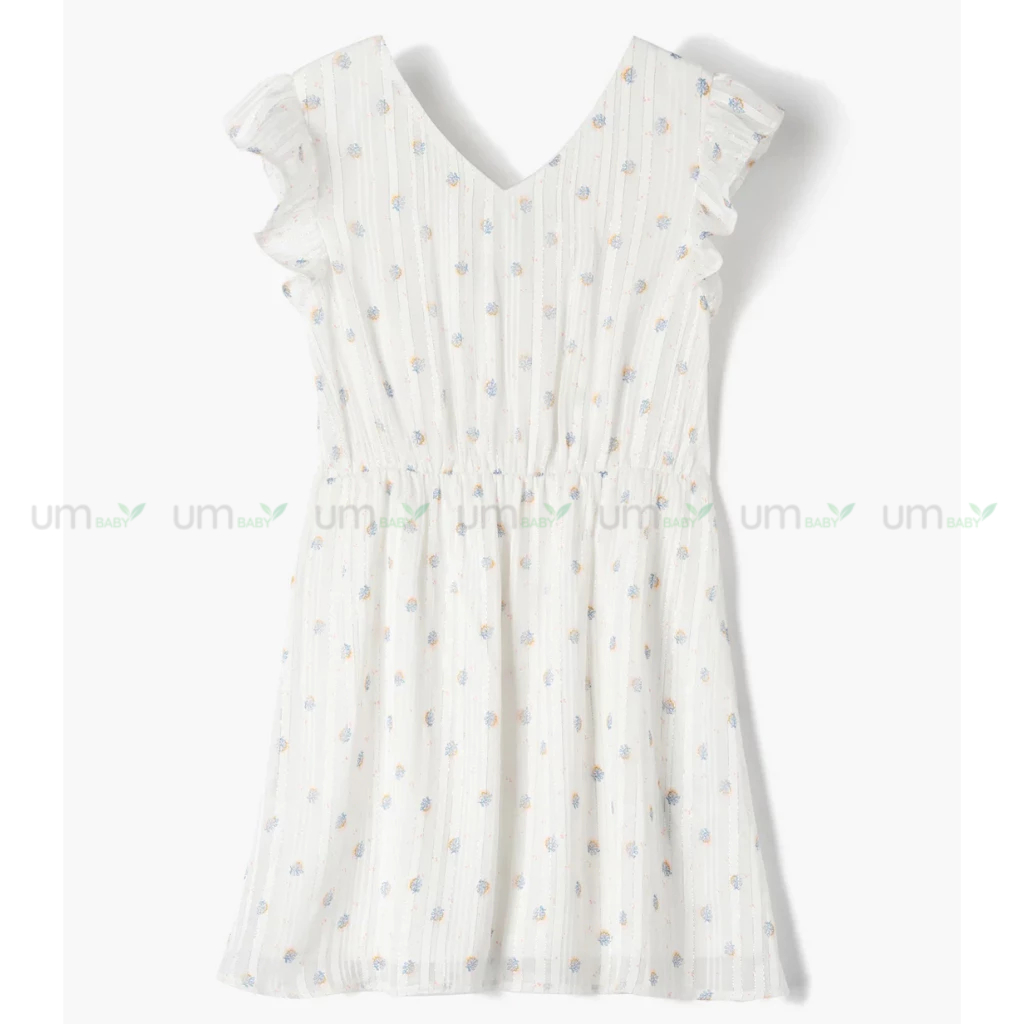 Váy bé gái mùa hè dáng vintage GEM0 họa tiết hoa lấp lánh sequin 4-6 tuổi  đầm xuất dư bé gái váy đầm trẻ em