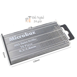 Bộ 20 Mũi Khoan 0.3-1.6mm