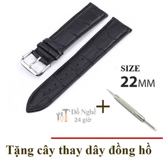 Dây đồng hồ da cao cấp size 22mm