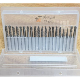 Bộ 20 mũi khắc, mài, làm lũa Vonfram cao cấp 3x3mm