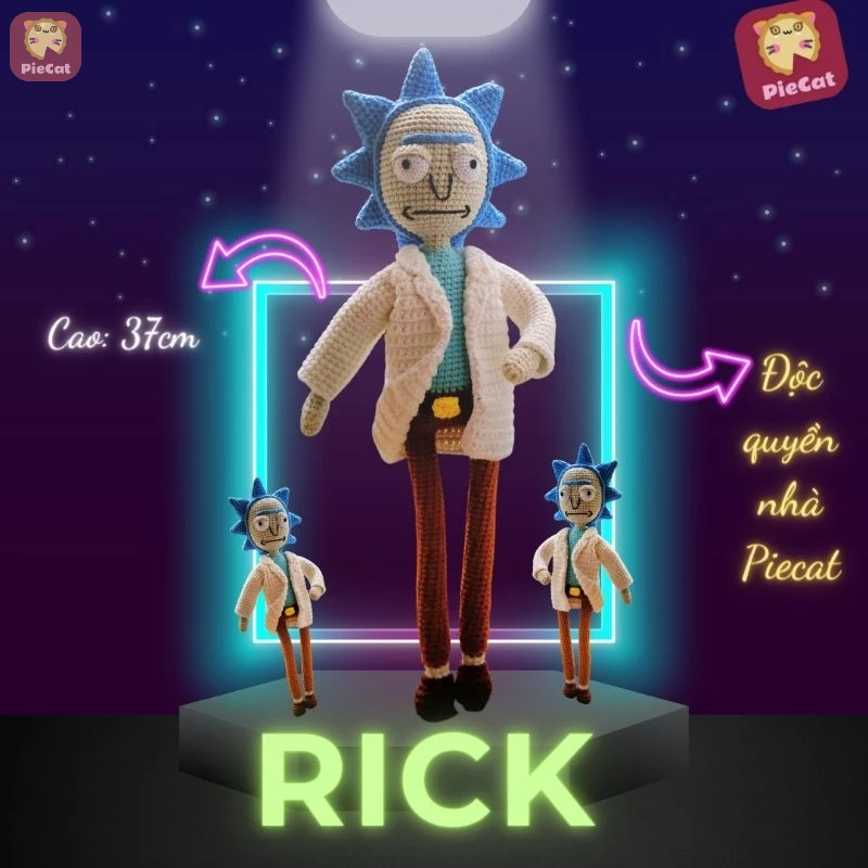 (Rick And Morty) Rick Móc Len Handmade CP131