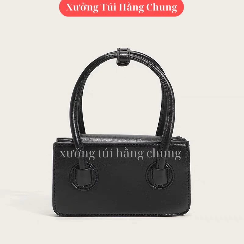 Túi đeo chéo hình vuông 2 quai xách màu hồng trắng bạc mẫu mới thiết kế đơn cho nữ