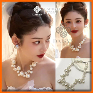    DAISYN   N510 choker dây chuyền mang áo dài vòng cổ mang áo dài dây chuyền hạt Ngọc hạt trai lớn cá tính cho nữ 