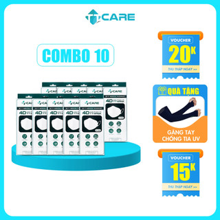 Combo 10 hộp Khẩu trang 4D KF94 y tế TTCare kháng khuẩn ngăn khói bụi, không mờ kính tiêu chuẩn Bộ Y Tế Hộp 10 cái