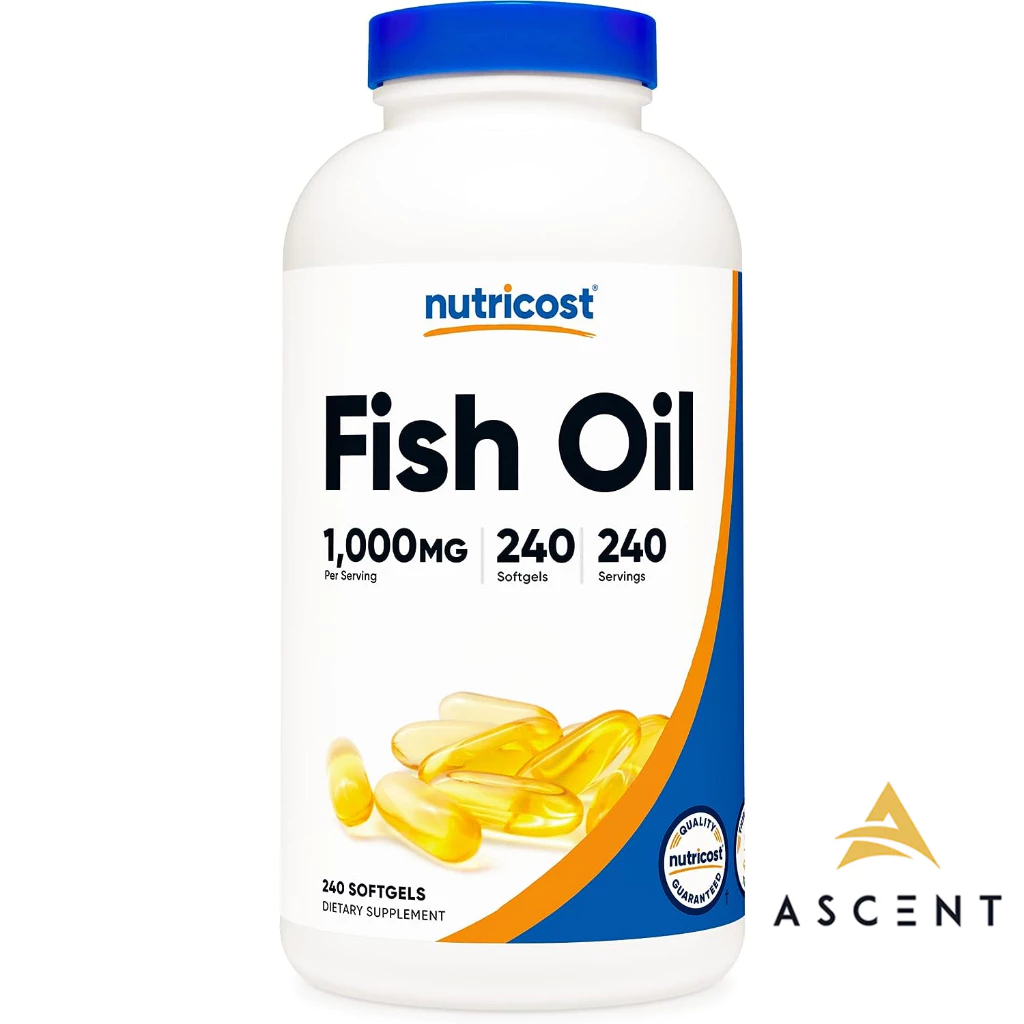 Nutricost Fish Oil 1000mg 240 viên không tanh : Bảo vệ sức khỏe tim mạch, não bộ