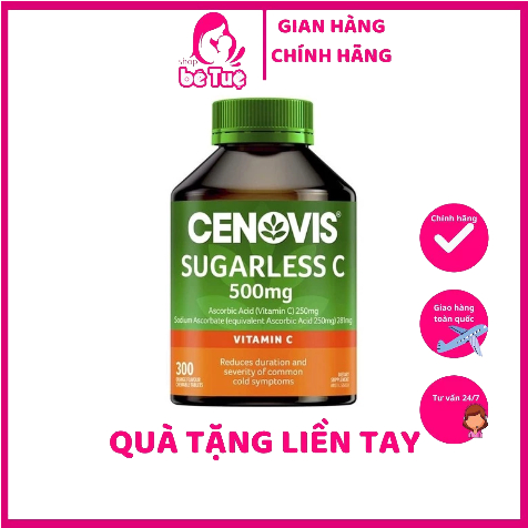 Viên Ngậm Không Đường Vitamin C - Cenovis Sugarless C 500mg (300 Viên)