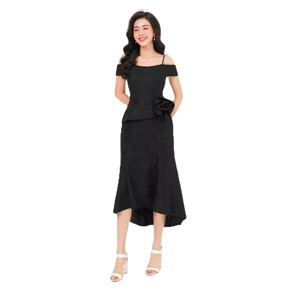 Đầm Dạ Hội SHE'S BACK Cuốn Hoa S63F20Q036