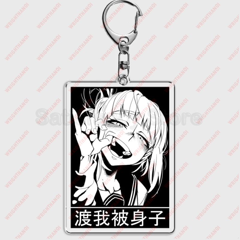 Móc Khóa My Hero Academia Anime Keychain Izuku Shouto Midoriya Bakugou Dễ thương ver đen trắng không màu