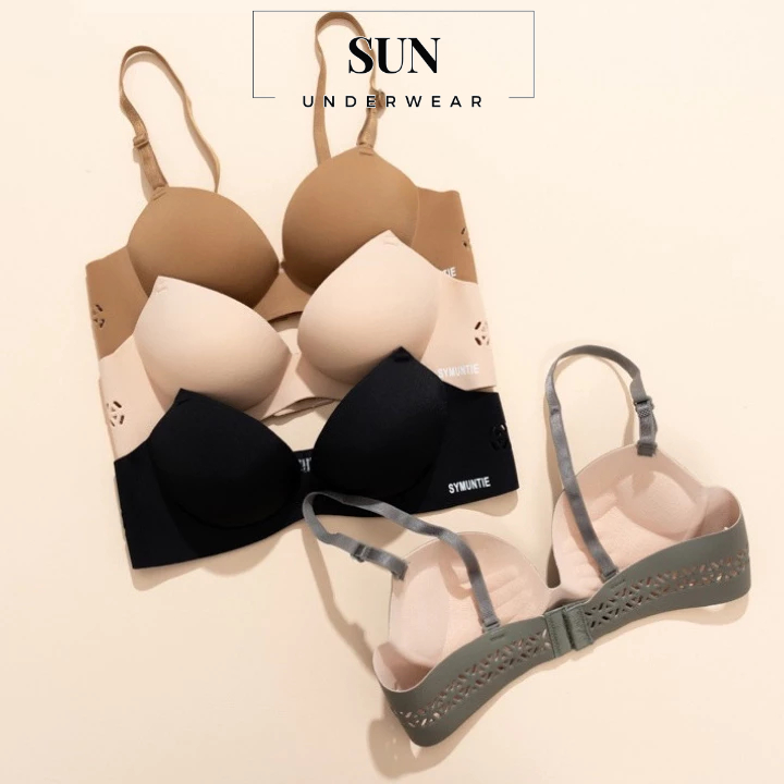 Áo Lót Nữ SU Đúc Nâng Ngực Thông Hơi Không Gọng Nâng Ngực Bàn Tay Chống Hằn Mỡ SUN S03