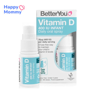 Xịt vitamin d 400ui better you infant daily oral spray, 15ml
