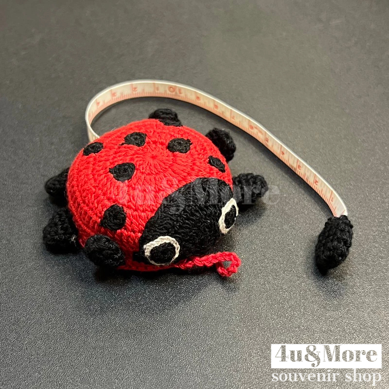 Thước dây bỏ túi hình rùa thú bông len móc chìa khoá kéo ấn rút tự động