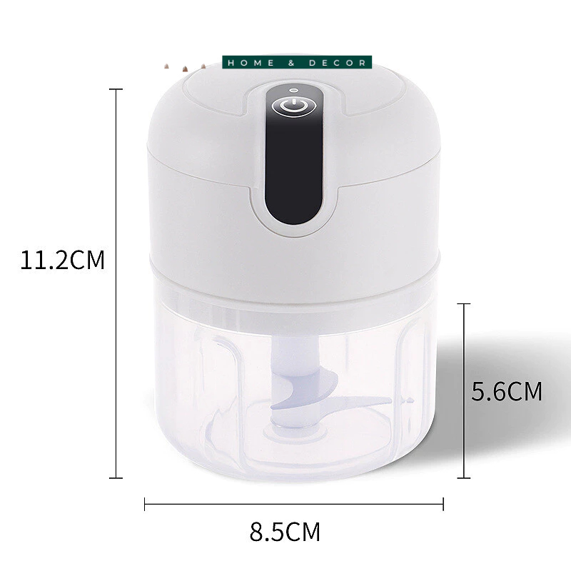 Máy xay tỏi ớt mini cầm tay loại cảm ứng có sạc pin cao cấp -  Có Cổng Sạc USB