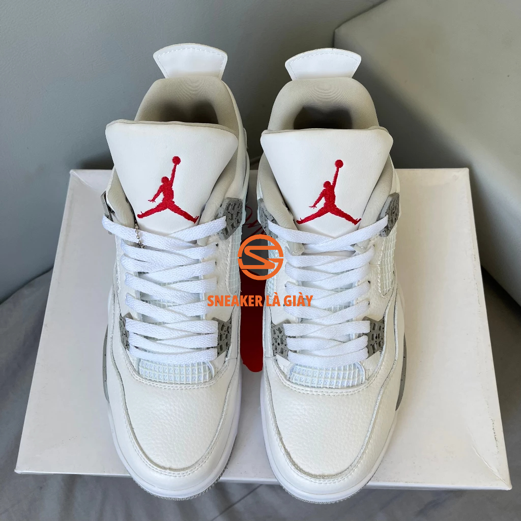 Giày Air Jordan 4 White Oreo - Bản Cao Cấp Box Nắp