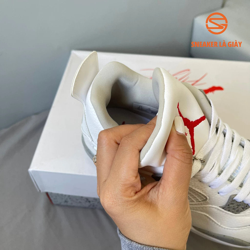 Giày Air Jordan 4 White Oreo - Bản Cao Cấp Box Nắp