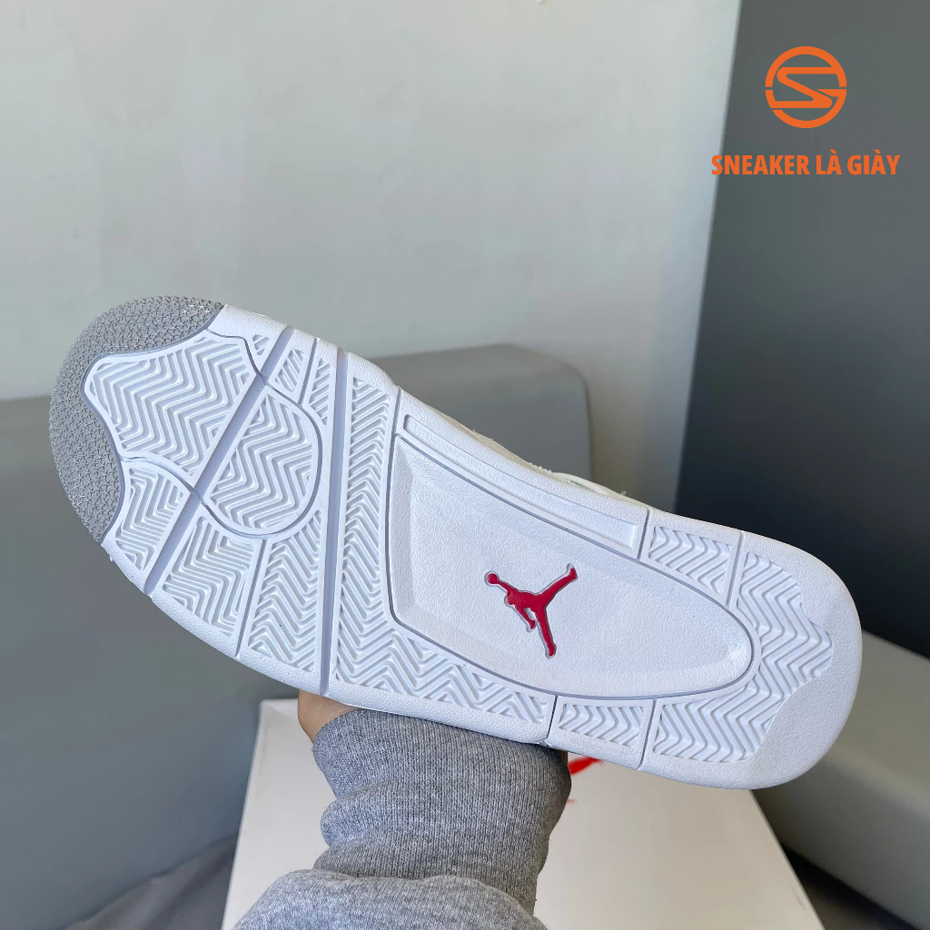 Giày Air Jordan 4 White Oreo - Bản Cao Cấp Box Nắp