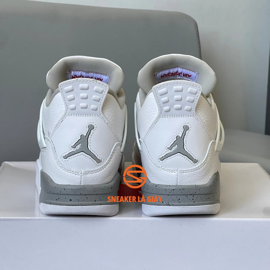 Giày Air Jordan 4 White Oreo - Bản Cao Cấp Box Nắp