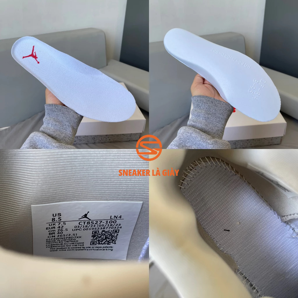 Giày Air Jordan 4 White Oreo - Bản Cao Cấp Box Nắp