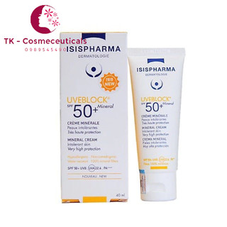 Isis pharma Uveblock SPF50 Kem Chống Nắng Dành Cho Da Nhậy Cảm Da Kích Ứng-  50ml